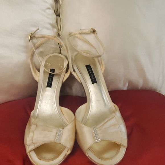 Caparros Peep Nude Heel with bling 10B - Picture 2 of 10